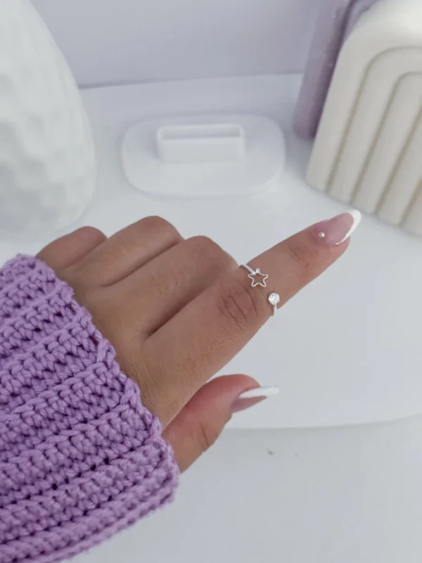 Anel falange estrela