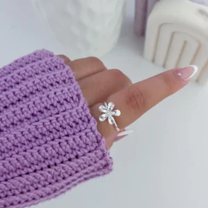 Anel flor orgânica